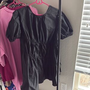 Black Puff Sleeve Dress